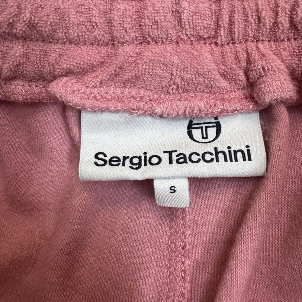 Sergio Tacchini Shorts Womens Small Pink Terry Dolphin Tennis Sport Cabana Beach - Picture 5 of 6